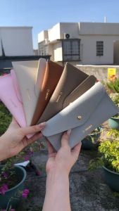 O-owinkK Large Capacity Leather Women Long Wallet Solid Colour