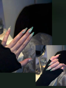 1-6pcs WS New Ice Transparency Aurora Boreal Cat Eye Gel Nail Polish  2025 New Advanced Green Glass Bead Nail Art Nail Supplies