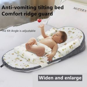 Anti-spitting Milk Slope Cushion For Infant Anti-overflow Milk Pillow Nursing Pillow Lying Nursing Bed Foldable Bed