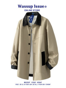 American Barn Style High-end Mens Coat Trench Coat Mid-long