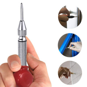 C.N. Automatic Center Punch Adjustable Spring-Loaded Tool Anti-Slip Knurled Grip Wood Press Dent Marker Woodwork