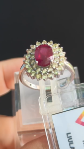 [ Woosilver ] Nhẫn Đá Oval Cổ Điển - Secondhand - WS110