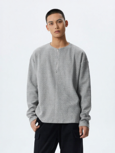 CHINISM | Heavy Waffle Knit Inner Layering Men T-Shirt