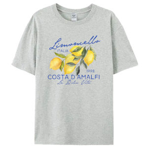 Limoncello La Dolce Vita Graphic Top Retro Women Cotton Shirt Lemon Shirt Italy Tshirt Coastal Aesthetic Amalfi Coast Female Tee