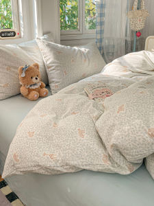 Suxuan | Purple Floral Double Gauze Pure Cotton Bed Set