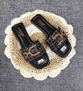 Sandal flat teplek wanita Sandal wanita kekinian Sandal teplek terbaru bahan rajut import