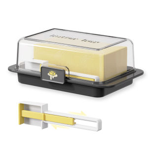 Butter Storage Box Cheese Cutting Partitioned Refrigerator Special Storage Box ness Preservation Box Nordic Style ABS Material