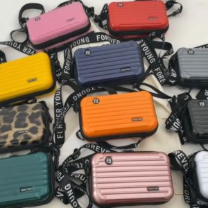 Korean Fashion Messenger Small Suitcase Hard Shell Cosmetic Bag Storage Bag Mobile Phone Bag Shoulder Bag Womens Bag