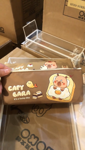 Kapibara Capybara ความจุขนาดใหญ่ฟอร์ดผ้ากรณีดินสอช่องกรณีดินสอโรงเรียนใช้วัยรุ่นสาวเด็กชายหญิง