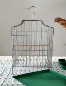 Bird Cages กรงนก แขวนได้ทรงเหลี่ยม (สีขาว ฟ้า ชมพู ม่วง) 44x31x32cm กรงชูก้า กระรอก กระแต หนูแฮมเตอร์ กรงนกทรงสูง ราคาโรงงานพร้อมส่ง