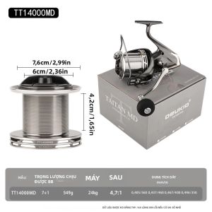 DEUKIO Máy Câu Biển Lớn 8000-16000 Kim Loại Ném Xa 4.8:1 Tỷ Lệ Truyền Động 16kg Máy Câu Kéo Cho Đại Dương Sông Hồ