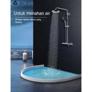 Lis Penahan Air Mandi 2 Meter Silicone Strip / Silikon Penyekat Pembatas Air Serbaguna Kamar Mandi Wastafel Kloset Toilet  Water Stopper Silicon