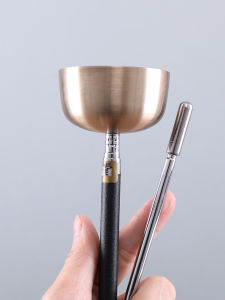 Pure Copper Retractable Handle Gong Pure Copper Home Decorative Items Belling Hall Tabletop Decorations Chinese Style Blessing