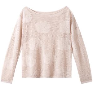 SOLWEIGE | SOLWEIGE Summer Thin Long Sleeve Rose Embroidery Tencel Wool Yarn Sun Protection Shirt Hollow Out Coat Regular Fit Polyester Fiber