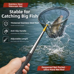 BAIXITANG | Foldable Adjustable Fishing Net Rod