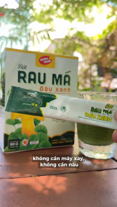 Bột Rau Má Đậu Xanh Quảng Thanh Hộp 180g (12 gói *15 gram)