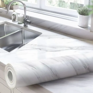 home decoration item self-adhesive wall sticker waterproof and oil proof wallpaper for kitchen refrigerator cabinet countertop