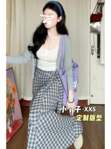 Váy Ngắn Kẻ Caro Cạp Cao Chữ a Dài Vừa Phải Cho Nữ Mùa Xuân Hè Váy Midi Chữ a Rộng Rãi Họa Tiết Kẻ Caro Váy Ngắn