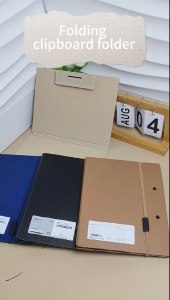 Long/A4 Foldable Clipboard Portable Folding Folder Paper Organnizer Pocket Size Clip Board Long Pink
