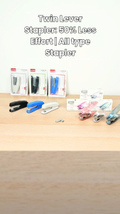 HUAJIE Heavy Duty Stapler | Twin Lever 50% Less Effort | Office & School Desk Stapler | Staples No.10 No.12 (24/6)