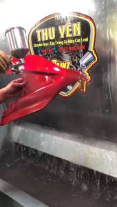 Súng phun sơn TUYAN W101 bec 1.3 cốc inox phun màu và phủ bóng ô tô xe máy nội thất gỗ cao cấp. máy lạnh...