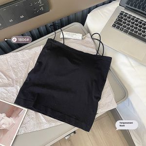 Camisole Womens Plus Size Fat mm 100.00kg with Chest Pad One-Piece Inner Wear Pure Cotton Summer Silm Base Intimates