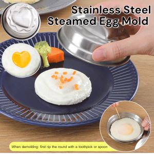 Stainless Steel Steamed Egg Mold Non-Stick Frying Egg Maker Molds Fried Egg Shaper Fried Egg Mold Egg Poacher Poaching Pan