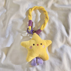 Creative Yellow 3D Star Mobile Phone Lanyard Womens Style Bracelet Keychain for  Huawei Xiaomi OPPO/VIVO Phone Case Portable Wristband