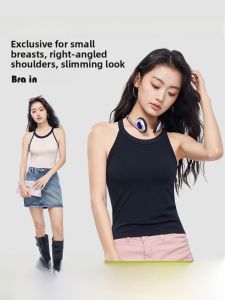 HUACHENGSHI | Bralette Tank Top Womens Neck Hanging Strap Vest Integrated Chest Pad Beautiful Back Underwear No Need To Wear Bra