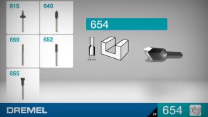 DREMEL 654 Router Bit (HSS) 6.4mm - 1pc/pkt