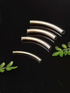 Titanium Steel Bent Pipe Stainless Steel Polished Hollow Pipe Bracelet Accessories Diy Handmade Materials Fresh Outdoors Essentials