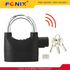 FONIX Alarm Lock 110db Alarm Padlock Hardened Steel Anti-Theft Siren Alarm Lock for Motorcycle Bicycle Door Window Waterproof with 3 Keys