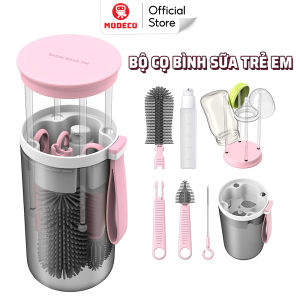 Bộ Cọ Rửa Bình Sữa 5 in 1 Cho Bé Bằng Chất Liệu Silicon Cao Cấp Modeco - An toàn  Tiện Lợi Mang Đi Theo Du Lịch