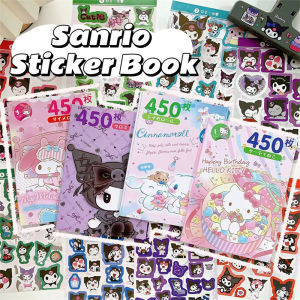 Hàng sẵn có 450pcs Sanrio kuromi Hello Kitty sách nhãn dán giai điệu GOO thẻ phim hoạt hình kawaii Sticker viết tay trang trí cho quà tặng bé gái