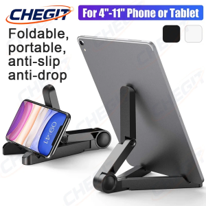 Universal Portable For iPad Air Pro Tablet & Mobile Phone Bracket Foldable Tablet Stand Desktop Plastic Tablet Cell Phone Holder