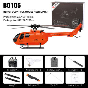 C186 PRO RC Helicopter 4CH BO105 Remote Control Airplane 6 Axis Electronic Gyroscope Aircraft Plane Toys for Children