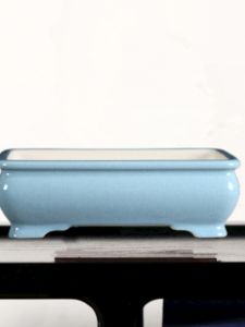 Mitao Handmade Purple Sand Flower Pot Rectangular Closed Ceramic Bonsai Pot Japanese Chinese Style Classical Desktop Pot