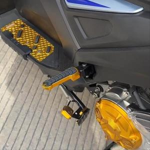 SEMSPEED Motorcycle Foldable Rear Foot Pegs Footrests For Yamaha NVX Aerox V2 V3 SP Turbo 2021-2026