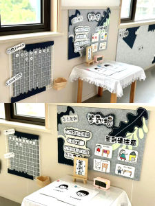 Kindergarten Environment Creation Theme Wall Finished Material Package Sign-in School Opening Activity Ins Primary School Classroom Corridor Decorations