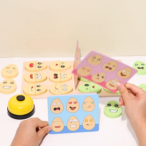 Bộ Xếp Hình Quả Trứng Biểu Cảm Kèm Thẻ Mẫu Và Chuông – Đồ Chơi Giáo Dục Cảm Xúc Mới Nhất 2025