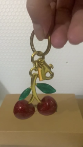 Coach official store new bag accessories apple cherry key chain pendant