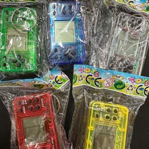 00947 Keyring Konsol Game Transparan 1pc Fun Hias Liontin Konsol Game Genggam Bel Kecil Gantungan Kunci