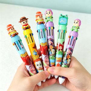 Bandai | Bộ Bút Bi Hoạt Hình Dễ Thương 2026 10 Màu Lý Tưởng Để Viết Nhật Ký Và Ghi Chú - Đồ Chơi Bấm Nút Độc Đáo