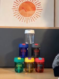 330ML Creative Portable Water Cup Plastic Tumbler with Straw Mini Portable Drinking Cup fashion for Kids