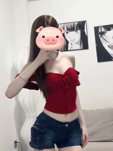 Jenny💓พร้อมส่ง💓เสื้อเปิดไหล่ผู้หญิง เสื้อยืดแขนสั้น เสื้อท็อปรัดรูปเซ็กซี่หวานสีแดง รูดเชือก สีพื้น ใส่ได้2แบบ สไตล์ลำลอง