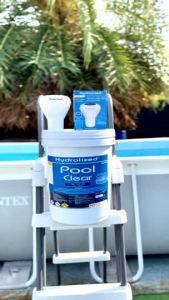 คลอรีนสระว่ายน้ำ 90% แบบเม็ด 15 กรัม ถังขนาด 10 กิโล ไฮโดรไลซ์ พลู เคลียร์ แก้ปัญหาสระว่ายน้ำเขียว