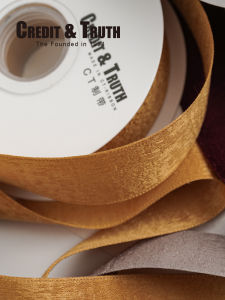 Ruy Băng Lụa Hai Mặt Nhung 25cm Ruy Băng Trang Trí Thắt Nút Bướm Bó Hoa Bao Bì Hoa Tươi Ruy Băng Polyester