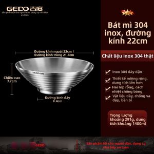 GEDO | Tô Mì Lớn Thép Không Gỉ
