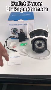 TECHZONE 12MP HD WiFi Camera 3-Lens 3-Screen IP Camera Automatic Tracking Alarm 360 Intelligent Night Vision Bidirectional Communication 10x Zoom Outdoor CCTV WiFi Security Camera