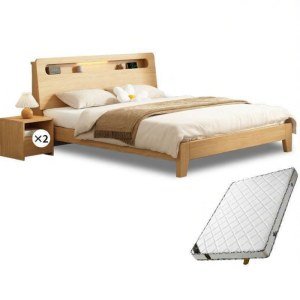 MOLORE | Solid Wood Modern Minimalist Bed